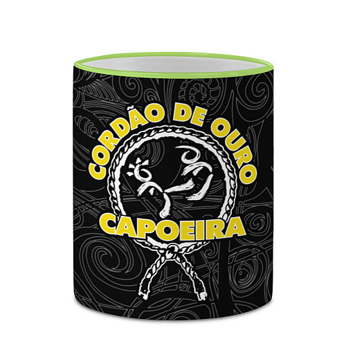 Кружка цветная Cordao de ouro Capoeira / 3D-Светло-зеленый кант – фото 2