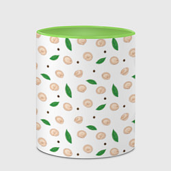 Кружка 3D Пельмени с лавровым листом и перцем, цвет: 3D-белый + светло-зеленый — фото 2