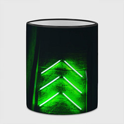 Кружка 3D Неоновые зелёные стрелки во тьме, цвет: 3D-черный кант — фото 2