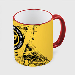 Кружка 3D Krav maga national wrestling emblem, цвет: 3D-красный кант