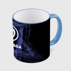 Кружка 3D Krav-maga tactical defense system emblem, цвет: 3D-небесно-голубой кант