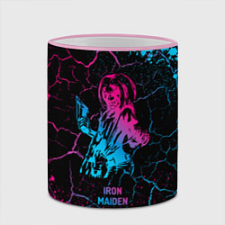 Кружка 3D Iron Maiden - neon gradient, цвет: 3D-розовый кант — фото 2