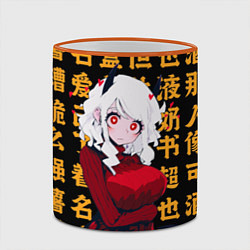 Кружка 3D Helltaker girl, цвет: 3D-оранжевый кант — фото 2