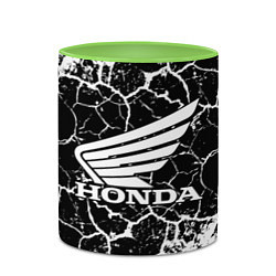 Кружка 3D Honda logo арт, цвет: 3D-белый + светло-зеленый — фото 2