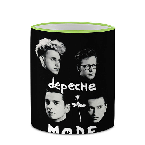 Кружка цветная Depeche Mode portrait / 3D-Светло-зеленый кант – фото 2