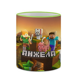 Кружка 3D Анжела Minecraft, цвет: 3D-светло-зеленый кант — фото 2