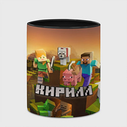 Кружка 3D Кирилл Minecraft, цвет: 3D-белый + черный — фото 2