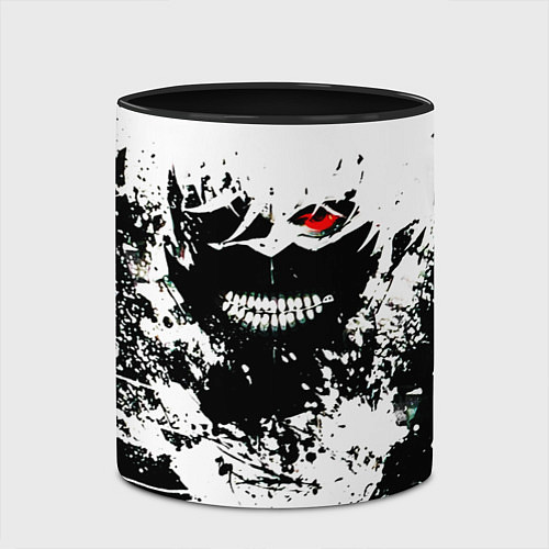 Кружка цветная Tokyo Ghoul Kaneki Ken paint / 3D-Белый + черный – фото 2