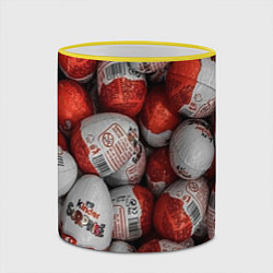 Кружка 3D Фон из киндер сюрприз, цвет: 3D-желтый кант — фото 2