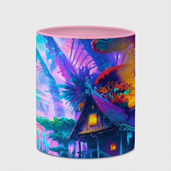 Кружка 3D Неоновая страна, цвет: 3D-белый + розовый — фото 2