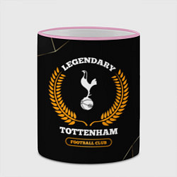 Кружка 3D Лого Tottenham и надпись legendary football club н, цвет: 3D-розовый кант — фото 2