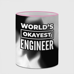 Кружка 3D Worlds okayest engineer - dark, цвет: 3D-розовый кант — фото 2