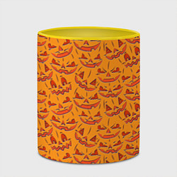 Кружка 3D Halloween Pumpkin Pattern, цвет: 3D-белый + желтый — фото 2