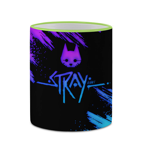 Кружка цветная Stray game neon / 3D-Светло-зеленый кант – фото 2