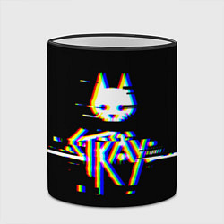 Кружка 3D Stray glitch logo, цвет: 3D-черный кант — фото 2