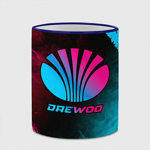 Кружка цветная Daewoo - neon gradient / 3D-Синий кант – фото 2