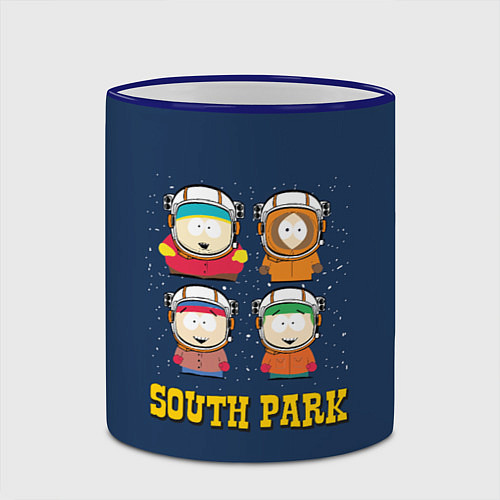 Кружка цветная South park космонавты / 3D-Синий кант – фото 2