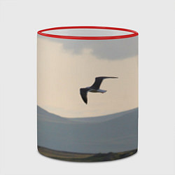 Кружка 3D Чайка, цвет: 3D-красный кант — фото 2