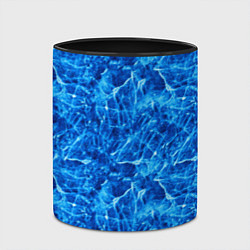 Кружка 3D Синий лёд - текстура, цвет: 3D-белый + черный — фото 2