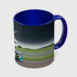 Кружка 3D Citroen DS Spirit - скоростной режим, цвет: 3D-белый + синий