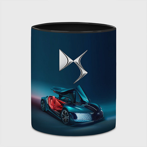 Кружка цветная Citroen DS Spirit Concept / 3D-Белый + черный – фото 2
