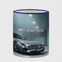 Кружка 3D Mercedes AMG - Motorsport, цвет: 3D-синий кант — фото 2