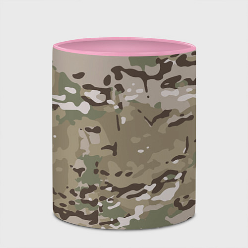 Кружка цветная Камуфляж Multicam / 3D-Белый + розовый – фото 2