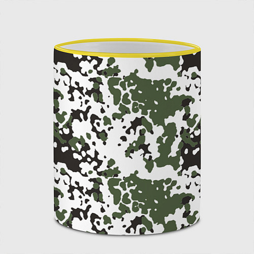 Кружка цветная Камуфляж M-84 Snow / 3D-Желтый кант – фото 2