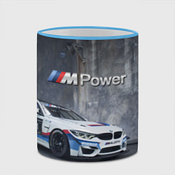 Кружка 3D BMW M4 GT4 - racing team - motorsport, цвет: 3D-небесно-голубой кант — фото 2