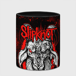 Кружка 3D Slipknot - красный козел, цвет: 3D-белый + черный — фото 2