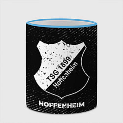 Кружка 3D Hoffenheim с потертостями на темном фоне, цвет: 3D-небесно-голубой кант — фото 2