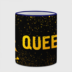 Кружка 3D Queen - gold gradient: надпись и символ, цвет: 3D-синий кант — фото 2