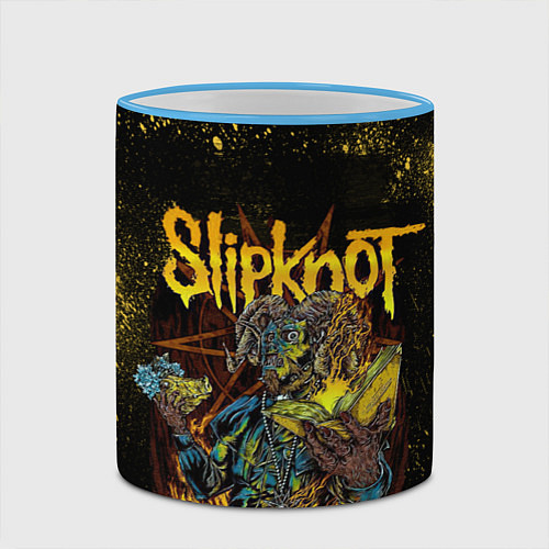 Кружка цветная Slipknot Yellow Monster / 3D-Небесно-голубой кант – фото 2