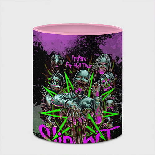 Кружка цветная Slipknot satan / 3D-Белый + розовый – фото 2
