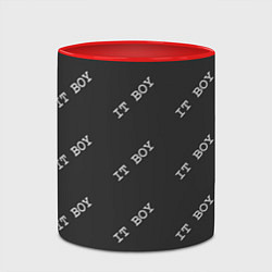 Кружка 3D Программисты - IT BOY, цвет: 3D-белый + красный — фото 2
