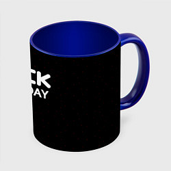 Кружка 3D Fuck monday - antibrand, fila, цвет: 3D-белый + синий