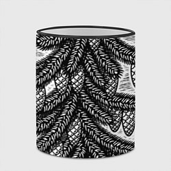 Кружка 3D Новый год ёлки и шишки, цвет: 3D-черный кант — фото 2