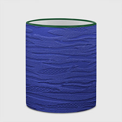 Кружка 3D Текстура машинной вязки шерстью, цвет: 3D-зеленый кант — фото 2