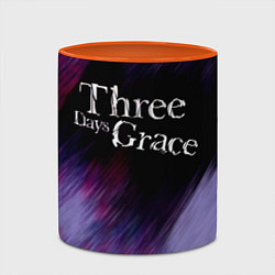 Кружка 3D Three Days Grace lilac, цвет: 3D-белый + оранжевый — фото 2
