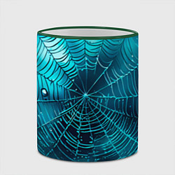 Кружка 3D Halloween паутина, цвет: 3D-зеленый кант — фото 2