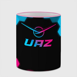 Кружка 3D UAZ - neon gradient, цвет: 3D-розовый кант — фото 2