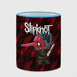 Кружка 3D Slipknot красные молнии, цвет: 3D-небесно-голубой кант — фото 2