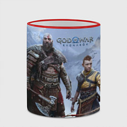 Кружка 3D God of war ragnarok-God of War: Рагнарёк, цвет: 3D-красный кант — фото 2
