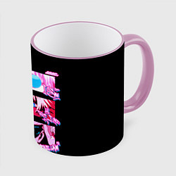 Кружка 3D Взгляды Сатору Годжо - Магическая битва, цвет: 3D-розовый кант
