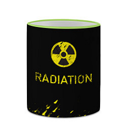 Кружка 3D Radiation - радиационная опасность, цвет: 3D-светло-зеленый кант — фото 2