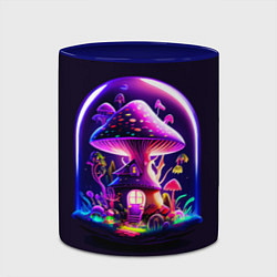 Кружка 3D Волшебный неоновый гриб в банке, цвет: 3D-белый + синий — фото 2