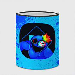 Кружка 3D Радужные друзья: Синий глитч, цвет: 3D-черный кант — фото 2