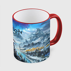 Кружка 3D Horizon call of the mountain keyart, цвет: 3D-красный кант