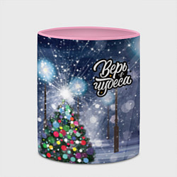 Кружка 3D Новогодняя ёлочка, цвет: 3D-белый + розовый — фото 2