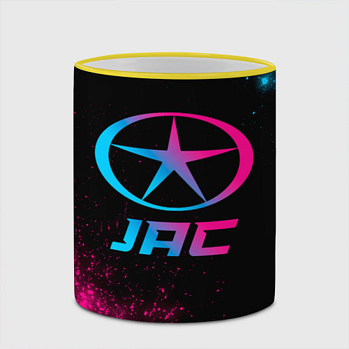 Кружка цветная JAC - neon gradient / 3D-Желтый кант – фото 2
